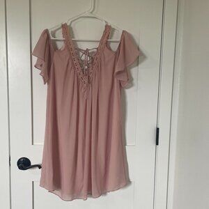 Soprano, Dusty Rose detailed Women's Top, small,